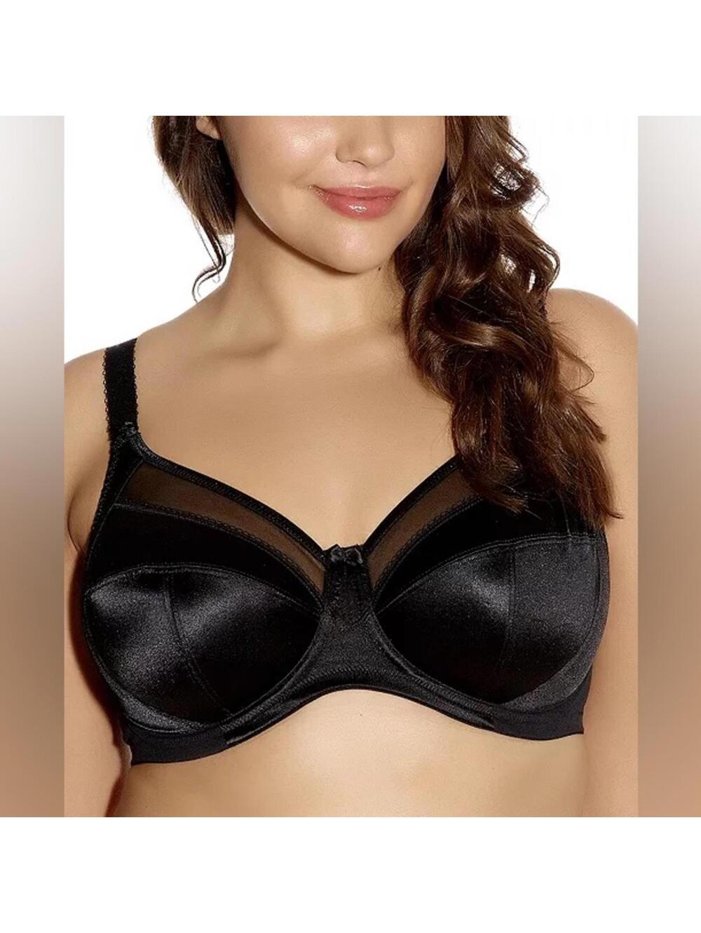 GODDESS KEIRA plus size black underwire banded full bust 36K bra